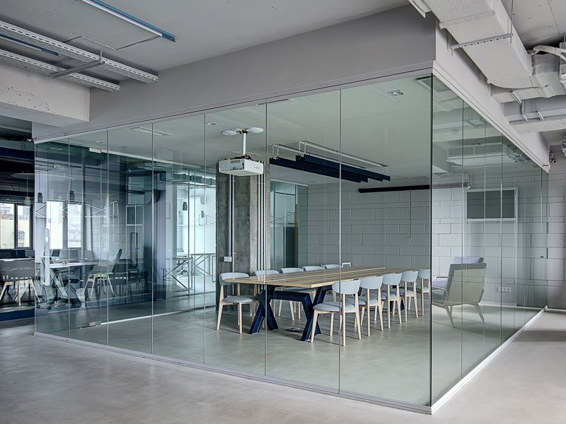 glass office partition folsom